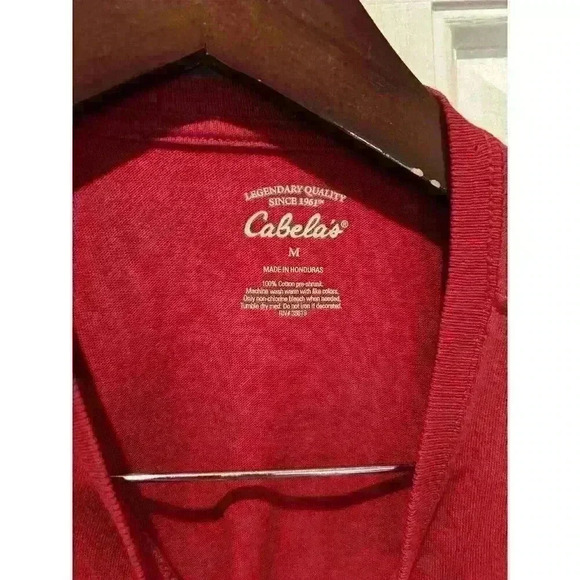 Cabelas - Crewneck T Shirt - Women's Med Red - Fishing 4th Of July Short Sleeve - Picture 2 of 3
